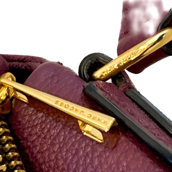 Marc Jacobs Pebbled Leather Fall Shoulder Bag Handbag Purse Berry Plum New - Picture 8 of 10
